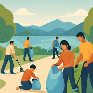 Jornada de limpieza comunitaria en el Paseo del Oeste de Bariloche