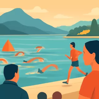 Desafío Don Luis inaugura la temporada de aguas abiertas en el Nahuel Huapi con récord de participantes