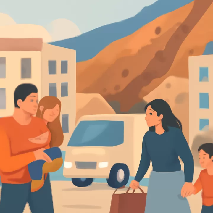 Evacúan sectores del barrio Sismográfica en Comodoro Rivadavia por deslizamiento en el cerro Hermitte