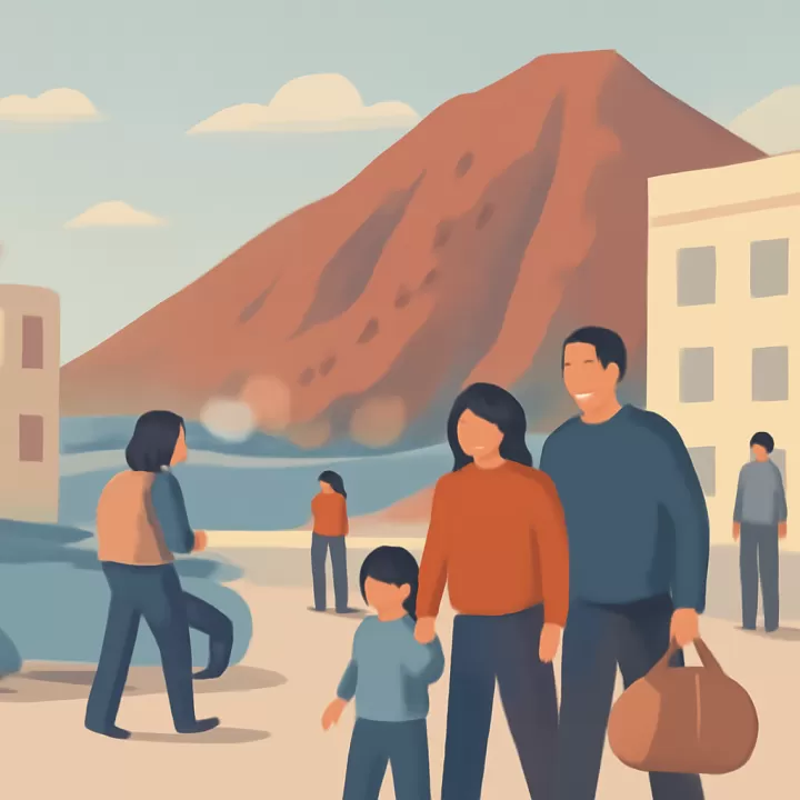 Derrumbe en el Cerro Hermitte provoca evacuación de 90 personas en Comodoro Rivadavia