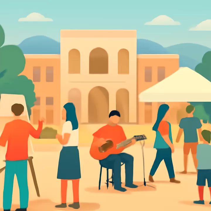 Feria de arte con talleres y música en vivo en el Centro Cristoforo Colombo de Godoy Cruz