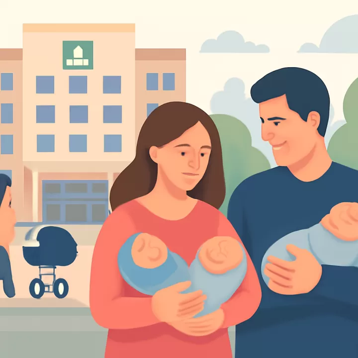 Nacimiento de dos gemelas y un trillizo en La Plata