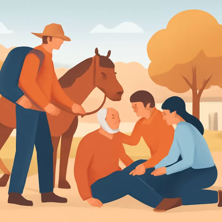 Auxilian a hombre de 78 años por mal de montaña en Manzano Histórico durante travesía a caballo a Chile