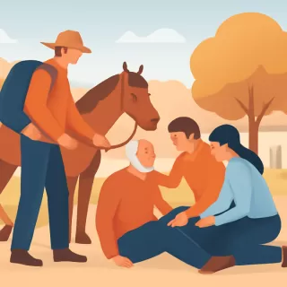 Auxilian a hombre de 78 años por mal de montaña en Manzano Histórico durante travesía a caballo a Chile