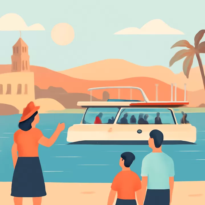 Paseo en catamarán en el Dique Punta Negra, San Juan