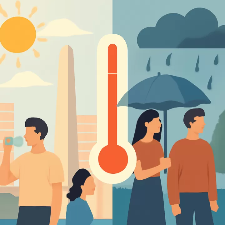 Pronóstico del tiempo para el lunes 19 de enero: lluvias y calor de hasta 35 °C en Argentina