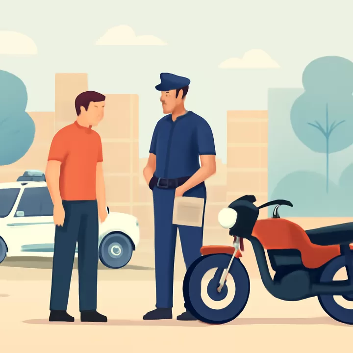 Secuestraron una moto en Cipolletti tras choque de un menor con un policía durante un control