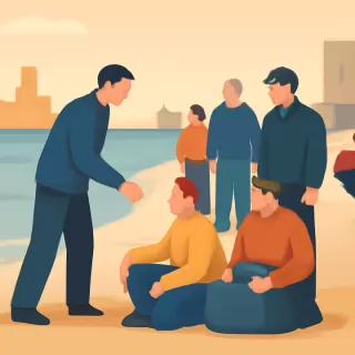 Rescatan a seis pescadores en la Playa Municipal de Berisso tras la crecida del Río de la Plata