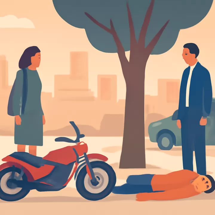 Motociclista falleció tras chocar contra un árbol en Rawson