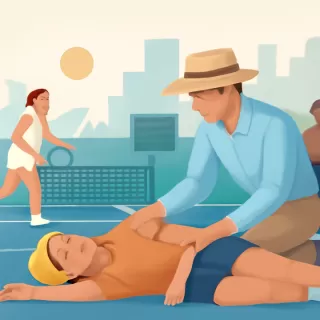 Desmayo de una alcanzapelotas en el Abierto de Australia por el calor