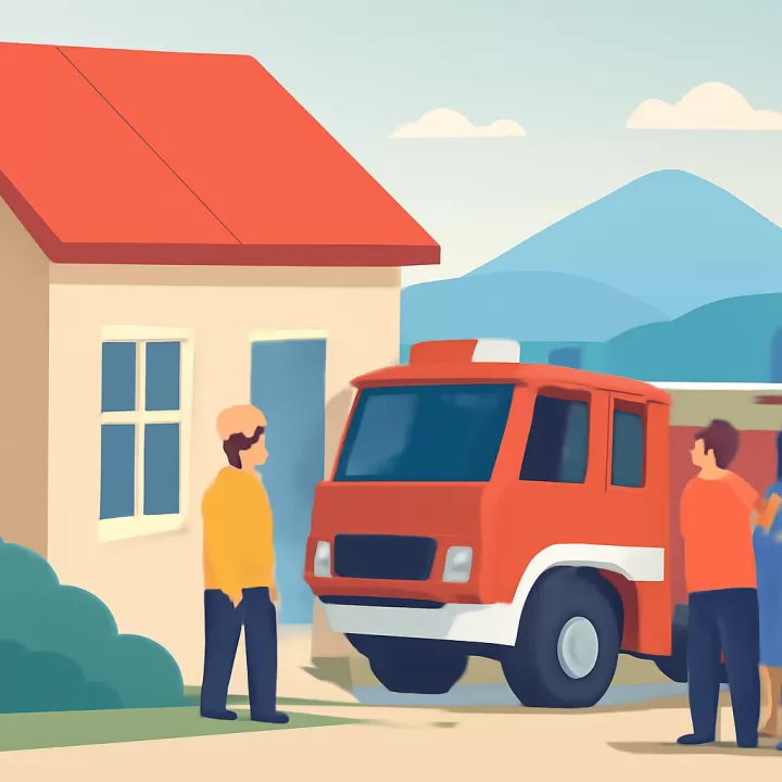 Bombero impacta contra una vivienda en Villa La Angostura en camino a una emergencia