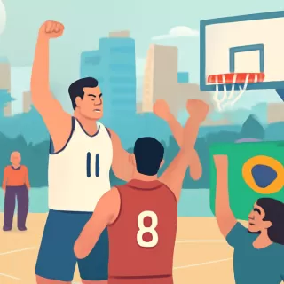 Nacional derrotó a Obras y avanzó a cuartos de final en la Basketball Champions League Americas