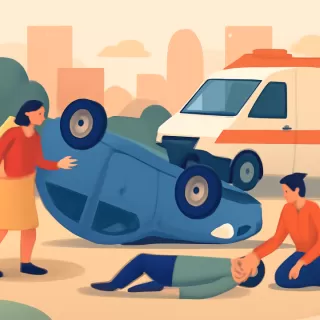 Accidente en la rotonda de Circunvalación y Puerto Elma deja un herido hospitalizado