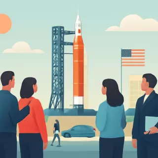 El cohete para la misión Artemis II ya está en la plataforma de lanzamiento en Florida