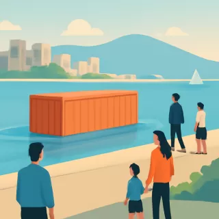 Encuentran un contenedor a la deriva frente a Puerto Madryn