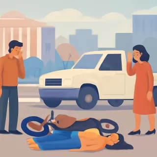 Accidente en Lavalle: motociclista de 27 años hospitalizada tras colisión con camioneta