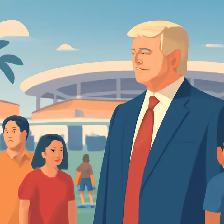 Donald Trump presente en la final del Campeonato Nacional de Fútbol Universitario en Miami