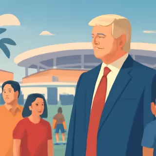 Donald Trump presente en la final del Campeonato Nacional de Fútbol Universitario en Miami