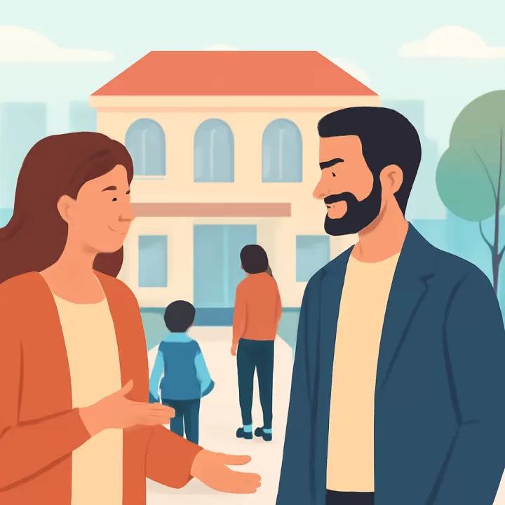 Pochi rememoró su encuentro con Luciano Castro en el colegio de sus hijos