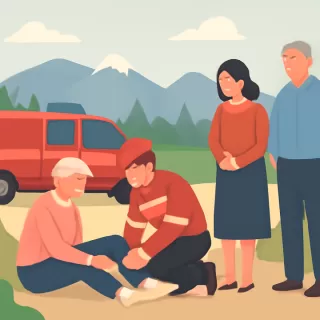 Rescatan a turista de 75 años con lesión en el sendero al refugio Encanto Blanco