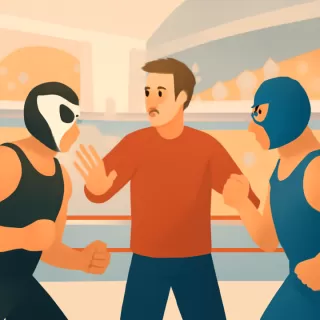 Hombre interrumpe pelea entre Templario y Bandido en la Arena México