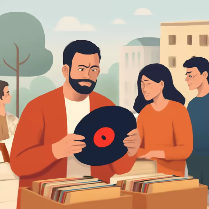 Alejandro Bielli, referente del Club del Vinilo en Bariloche