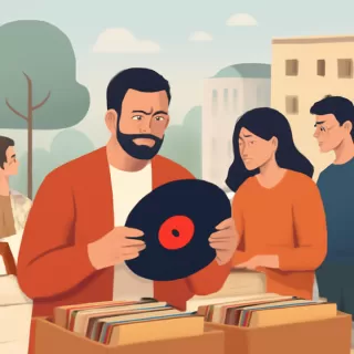 Alejandro Bielli, referente del Club del Vinilo en Bariloche