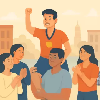 Benjamín Costa, sanjuanino, fue homenajeado tras ganar en Jesús María