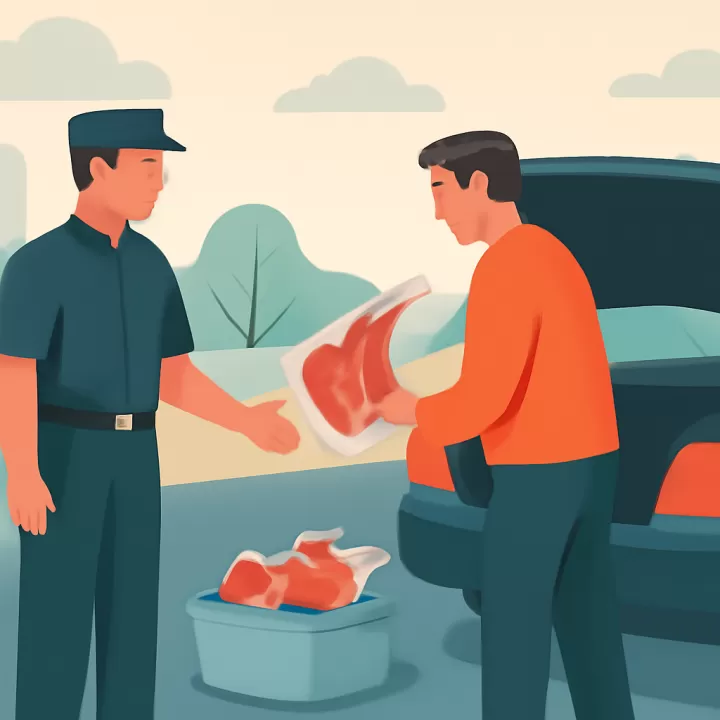 Incautan carne de cordero transportada ilegalmente en un control vial en Paso Córdoba