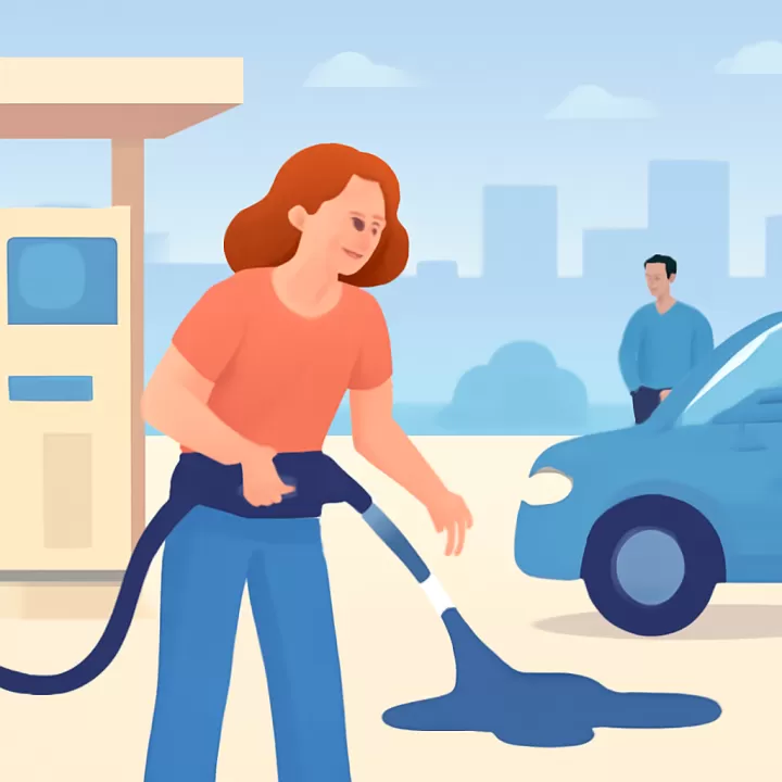 Intento fallido de cargar nafta en estación de servicio se vuelve viral en TikTok