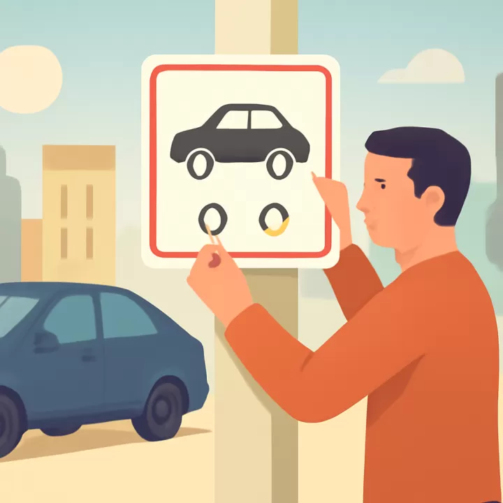 Vecino de La Plata coloca cartel para alertar a ladrones tras robo de ruedas en su auto