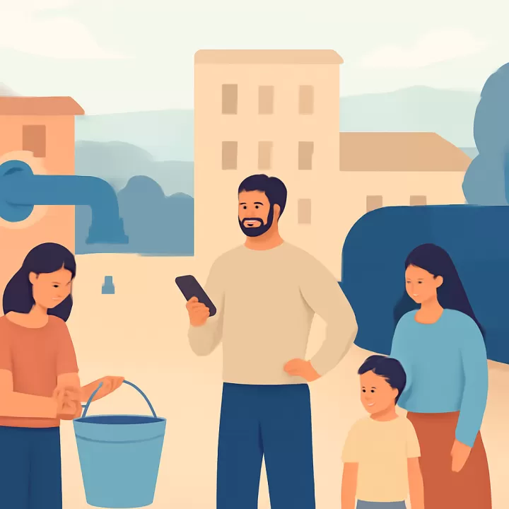 Corte de agua potable afecta a diez barrios en Villa La Angostura por falla en bombeo