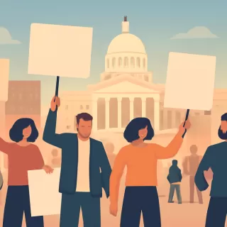 Manifestaciones en Estados Unidos por el primer aniversario del segundo mandato de Trump