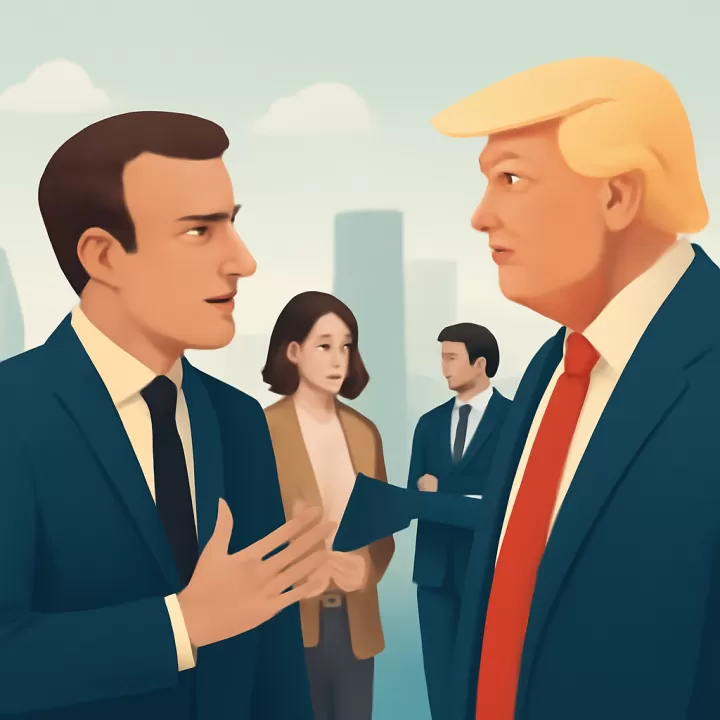 Macron responde a Trump en Davos y solicita medidas comerciales para la UE