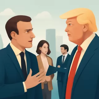 Macron responde a Trump en Davos y solicita medidas comerciales para la UE