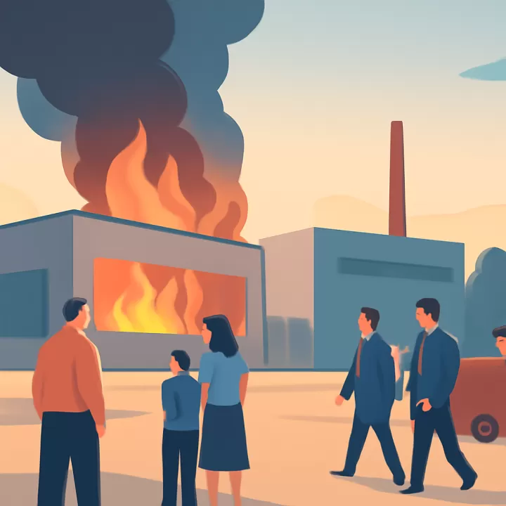 Incendio en galpón de la empresa Brevi frente al Parque Industrial de Allen