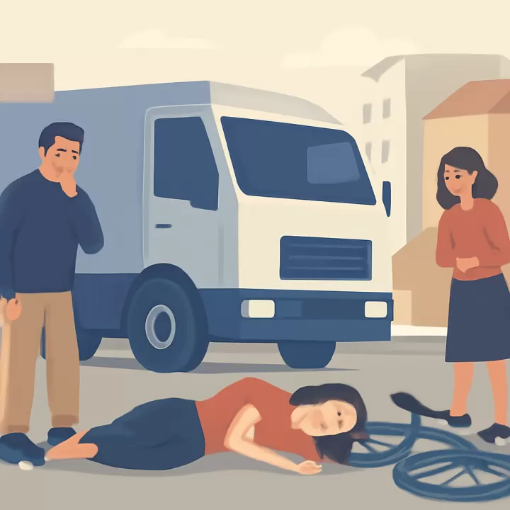 Una ciclista murió al ser embestida por un camión en Pocito