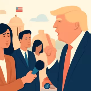 Un año de enfrentamientos verbales entre Trump, periodistas y adversarios políticos