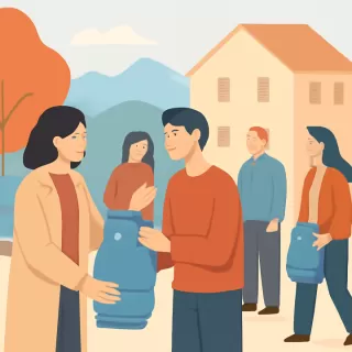 Inicio de la entrega de garrafas para beneficiarios del Bono de Gas en Villa La Angostura