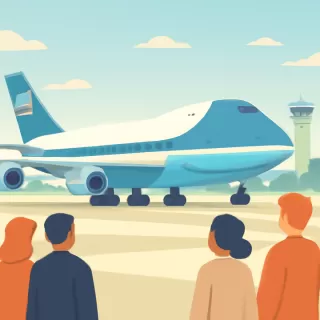 El avión presidencial de Trump regresó a la Base Andrews por una falla eléctrica menor