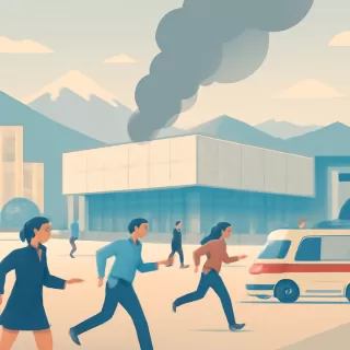 Evacúan el centro de conferencias del Foro Económico Mundial en Davos por humo