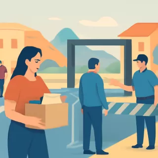 Habilitan accesos controlados en el barrio Sismográfica para que vecinos retiren sus pertenencias