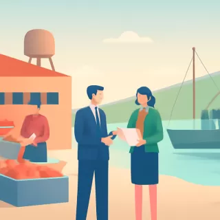 Crecimiento de la pesca y procesamiento de langostinos en Río Negro