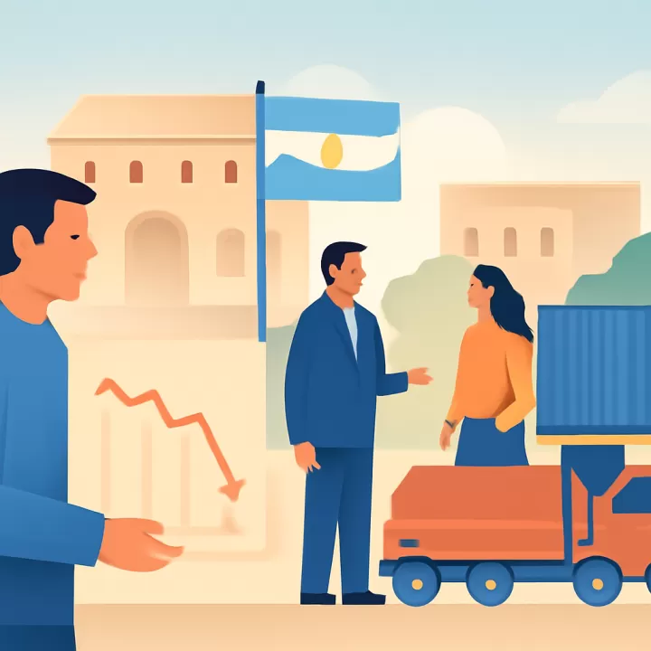 Superávit comercial de Argentina en 2025 se redujo un 40% por aumento de importaciones