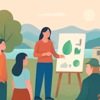 Jornada de Educación Ambiental en el Camping Correntoso con referentes de Villa La Angostura