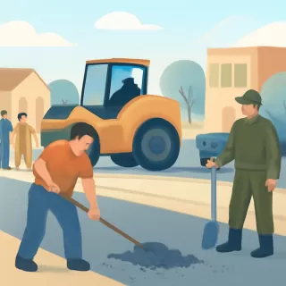 Mantenimiento y colocación de broza en calles de barrios norte de Gualeguaychú