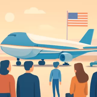 El avión presidencial de Trump regresó a EE.UU. por un problema eléctrico menor tras despegar hacia Davos