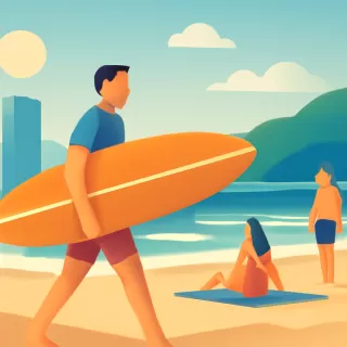 Playa Tombo en Guarujá, Brasil, reconocida internacionalmente por su calidad y sostenibilidad