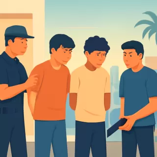 Cuatro menores detenidos con un arma de fuego en Las Heras