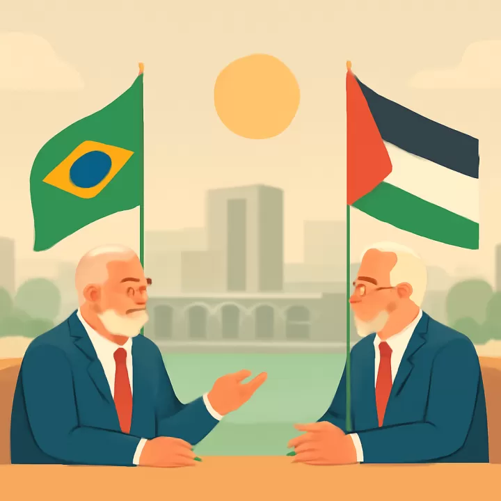 Lula da Silva y Mahmud Abás dialogaron sobre plan de paz y reconstrucción en Gaza